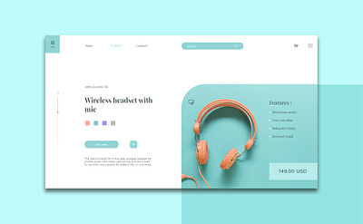 Landing page for a Headset store. adobexd headset landing page responsive design ui uidesign uiux uiuxdesign user experience userinterface ux uxdesign