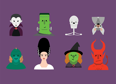 Seasonal Heads 2 character design characters drawing halloween illustration illustrator vector vector art vector illustration