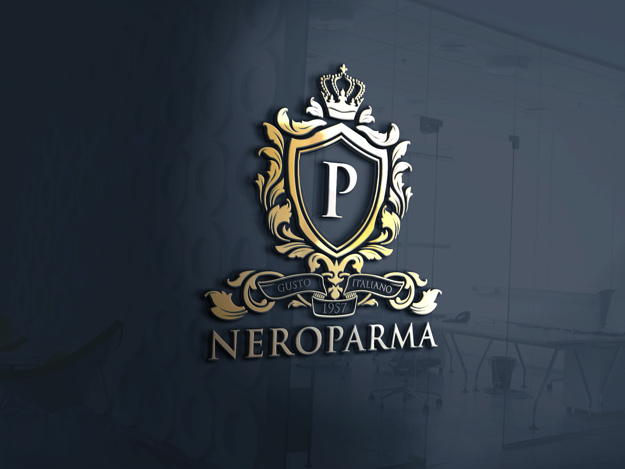 Example of NEROPARMA - Logo mockup