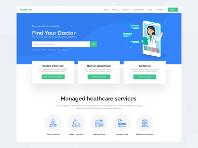 healthcare design ui ux web website