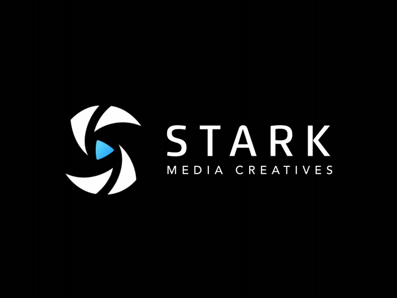 Stark Media Creatives - Logo Animation 2d adobe after effects after effects after effects animation agency agency branding animation logo logo animation loop media minimal motion motion design motion graphics photography shutter video