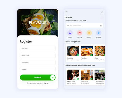 FOOD App Design app design food foodapplication foodui loginui minimalui mobileapplication restaurant ui uidesign ux