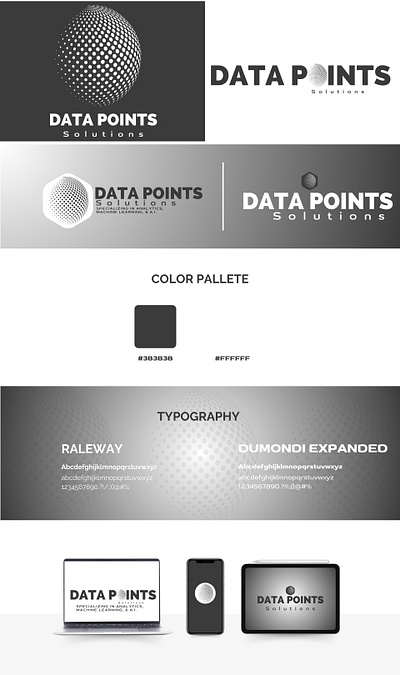 Data Points Solutions | Logo Design branding canva logo