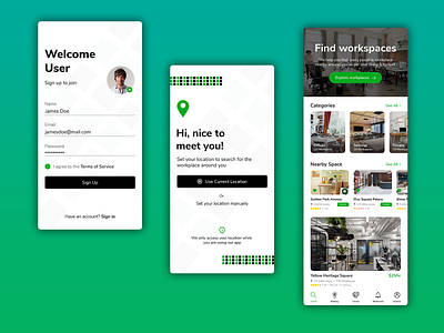 WorkPlace App Screen app design design signup signupform ui ui ux uidesign uiux uiux design uiuxdesign webdesign