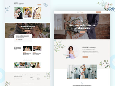 Wedding - Elegant Wedding Photography Theme modern photo photo gallery photography photography theme portfolio uiux webdesign wedding wedding event wedding photographer wedding photography wedding planner