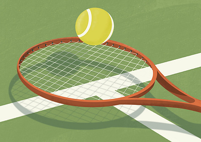 Ace! digital illustration digital illustrator digitalart drawing illustration procreate sports sports design sports illustration tennis vintage