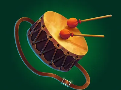 Medieval Drum 🥁 2d art digital illustration digital sketch game art game icon game prop