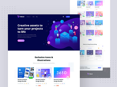 Takeui Website Design 2020 assets design download free illustration interface latest logo page paid premium products sell shop ui ux vector web website