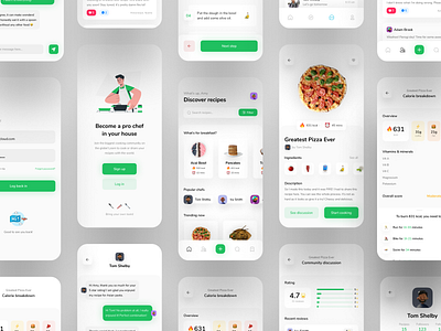 Recipes App UI - Full Project 2020 app design design flat inspiration interface minimal mobile mobile app mobile design mobile trends mobile ui mobileinspiration mobiletrends mobileui trending uidesign uiinspiration uitrends uiuxdesign