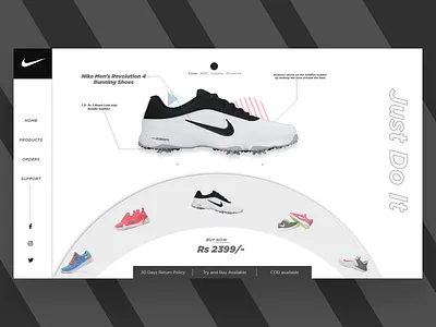Shoe online Store UI Design adobexd cleandesign shoes uiuix uiux whitespace