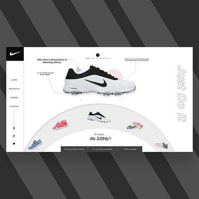 Shoe online Store UI Design adobexd cleandesign shoes uiuix uiux whitespace