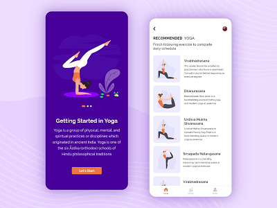 Yoga App adobe illustrator adobe photoshop adobe xd art branding design fitness fitness app graphic design health illustration illustrator mobile design ui user interface user interface design vector web website yoga