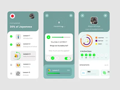 Language Learning App android android app android app design app app design design duolingo figma ios app ios app design iphone 11 pro language learning minimal mobile app mobile app design mobile design mobile ui mockup ui ux