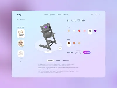 Smart Chair app chair design design figma mobile ui ux web