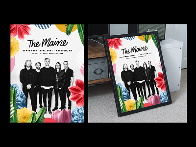 The Maine Mock Gig Poster collage graphic design lettering mockups photoshop poster poster design the maine unsplash