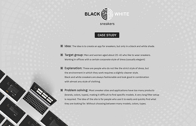 Sneakers web site art black white branding case study design logo sneakers ui ux web website