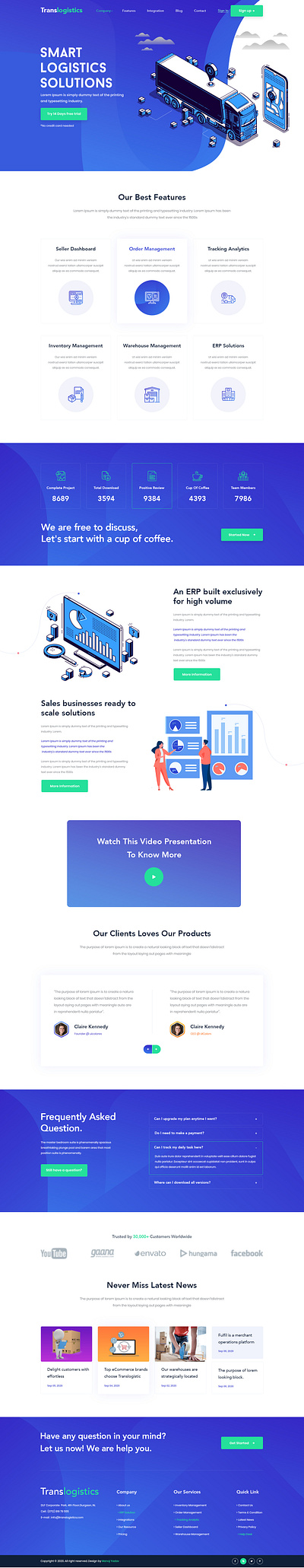 Translogistics: A Logistics Saas Software branding design icons design illustration mobile app design mockup design typography ui ui design web design