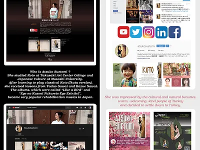 Atsuko Suetomi Project branding concert dark design events japan japanese japanese art japanese culture koto music musician poster responsive design social media design socialmedia web webdesign webflow website