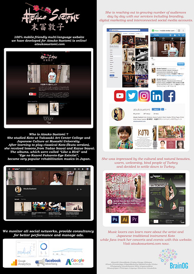 Atsuko Suetomi Project branding concert dark design events japan japanese japanese art japanese culture koto music musician poster responsive design social media design socialmedia web webdesign webflow website