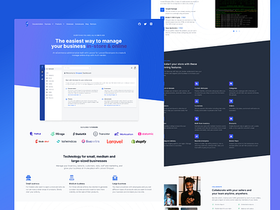 Laravel Shopper Landing Page 🚀 design landing page tailwind tailwindcss ui