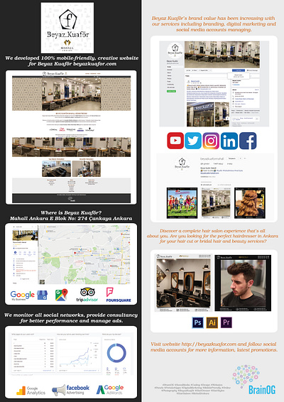 Beyaz Kuafor Project branding creative design digital marketing haircut hairdresser hairstyle instagram posters responsive design responsive website social media web web design webdesign webflow website website builder website concept website design