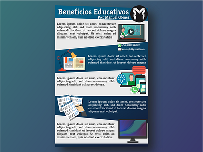 Beneficios Educativos digitaldesign education illustrator poster