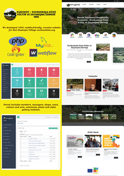 Village Project admin panel codeigniter design gallery green members mobile friendly php portal portal design responsive design responsive website village webdesign website website design