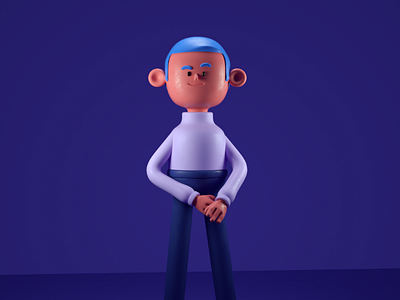 cool guy 3d c4d character cool fresh human illustration men nice render