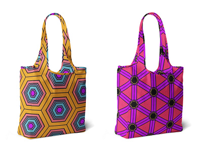 Reusable Bag Designs abstract pattern bag bag design fashion design fashion print geometric art geometric design geometry merchandise rainbow repeat pattern repeating pattern retro reusable bag surface design surface pattern surface pattern design textile design textile pattern textile print