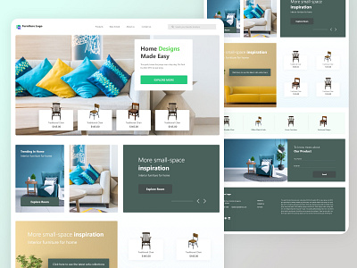Furniture Shop adobexd clean ui clean ui design dribble furniture store new online shopping shopping trendy ui ux website xd xd design