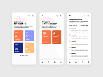 Online Education App app design concept creative creative design design design app designer education education app graphic design illustration ios app ios app design online education