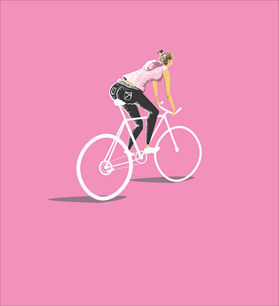 Sepeda Nini adventure bicycle bike cool cute design flat girl illustration naughty pink punk sport travel ui vector