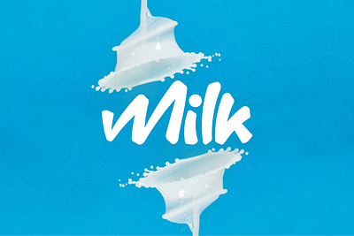 milk font abc alphabet blue dairy design font graphic health healthy illustration letters liquid milk packaging product set type typography vector white