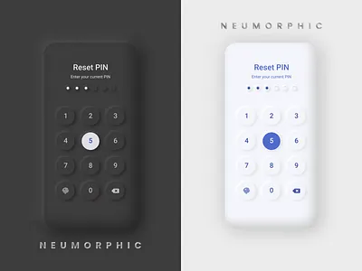Neumorphic : Reset PIN mobile app mobile design neumorph neumorphic neumorphic design neumorphism reset password reset pin ui uidesign uiux