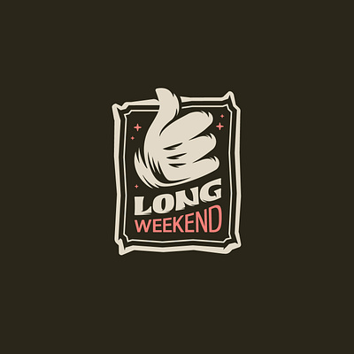 Long Weekend artwork branding cartoon design doodle drawing illustration logo typography vector