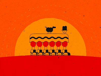 caterpillar cowboy caterpillar character character design characterdesign cowboy cowboy boots cowboy hat horse illustration paper texture sun vector