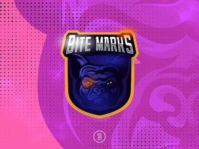 Bite Marks Bulldog Mascot logo bulldog bulldogs cartoon character dog dribbble esport game gaming illustration logo logodesign mascot sport team twitch vector