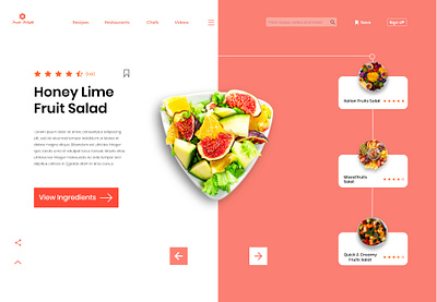 Food Web App Landing page adobe xd adobe xd templates app design food app landing page landing page design ui design ux ui visual design