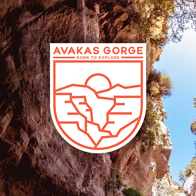 Avakas Gorge badge badgedesign branding cyprus design illustration logo sticker typography vector