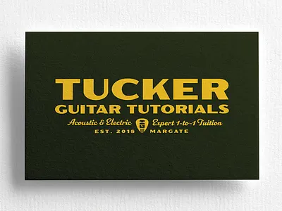 Tucker Guitar Tutorials business card businesscard graphicdesign guitarlogo guitarlogos guitartutorials identities logo logodesign logos musiclogo musiclogos