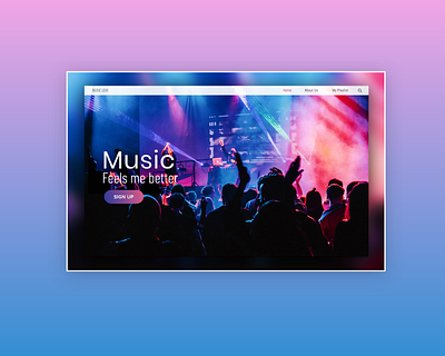 Music Band Landing Page Design band bright colors clean design colors design muisc music app music player music show music website performance ui design ux design web design web design agency