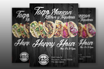 Mexican Food Flyer flat flyer flyer design food food app illustration mexican minimal poster