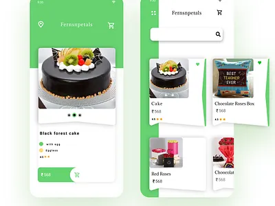 Re-Design Ferns N petals App font awesome google fonts materialdesign