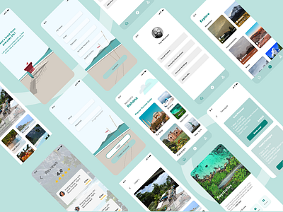 Travel App design mobileappdesign typography ui ux