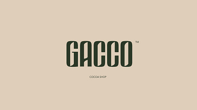 Gacco Cocoa Shop Logotype art branding design flat identity illustration lettering lettermark logo minimal typography vector