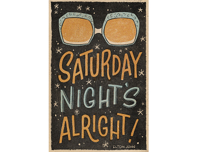 Saturday! illustration lettering procreate