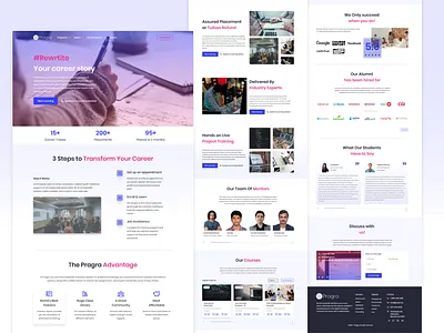 Landing Page Concept for Online Learning Website design figma landingpage online learning ui ui design ux web website concept