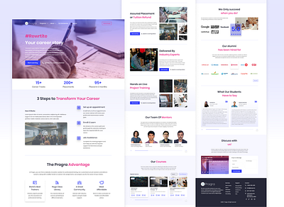 Landing Page Concept for Online Learning Website design figma landingpage online learning ui ui design ux web website concept