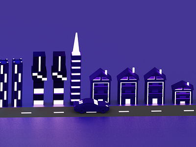 City lights 3d illustration branding building design digitalart glowing light illustration isometric art street design ui uidesign