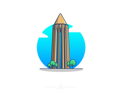 Avicenna Tomb adobe architecture art design flat graphic illustration illustration art illustration design illustrator iran tourism vector ابن سینا ایران گردشگری